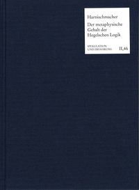 Produktbild: Der metaphysische Gehalt der Hegelschen Logik