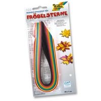 Produktbild: folia Papierstreifen Fr&ouml;belsterne Neutral 1x35cm 100 St&uuml;ck