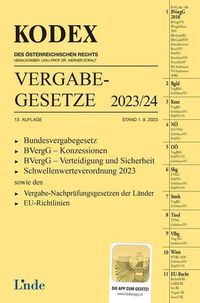 Bild vom Artikel KODEX Vergabegesetze 2023/24 vom Autor Georg Konetzky