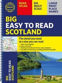 Produktbild: Philip's Big Easy to Read Scotland Road Atlas (Spiral A3)