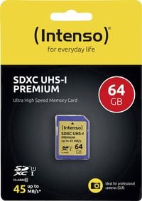 Bild vom Artikel Intenso Premium SDXC-Karte 64GB Class 10, UHS-I vom Autor 