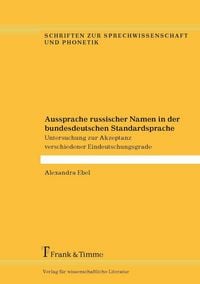 Produktbild: Aussprache russischer Namen in der bundesdeutschen Standardsprache