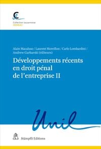 Produktbild: Développements récents en droit pénal de l'entreprise II