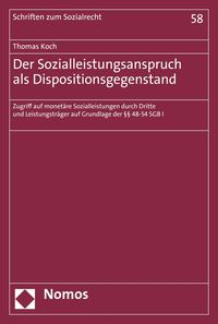 Produktbild: Der Sozialleistungsanspruch als Dispositionsgegenstand