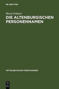 Produktbild: Die Altenburgischen Personennamen
