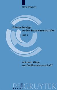Produktbild: Auf dem Wege zur Familienwissenschaft?