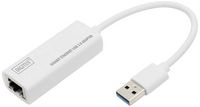Produktbild: Digitus Netzwerk, USB 3.2 Gen 1 (USB 3.0) Adapter [1x USB 3.0 Stecker A - 1x RJ45] DN-3023 20.00 cm Geschirmt