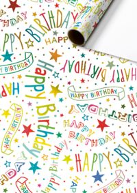 Produktbild: Geschenkpapier &bdquo;Alexandra&ldquo; | 70 cm &times; 1,5 m, 76 g/m&sup2;, wei&szlig;/mehrfarbig