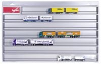 Produktbild: Schaukasten, Vitrine für Sammler für LKW-Hängerzüge (überbreit), silber (70 cm x 45 cm x 3,5 cm)