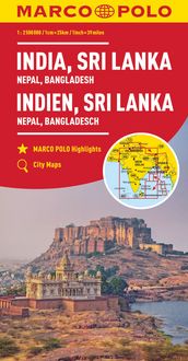 Produktbild: MARCO POLO Kontinentalkarte Indien, Sri Lanka 1:2,5 Mio.