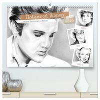Produktbild: Hollywood Ikonen in Bleistift (hochwertiger Premium Wandkalender 2026 DIN A2 quer), Kunstdruck in Hochglanz