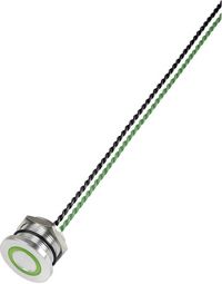 Produktbild: TRU Components 649962 PS223P10Y01G24T Piezotaster Gr&uuml;n (&Oslash;) 28mm 1St.