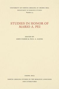Produktbild: Studies in Honor of Mario A. Pei