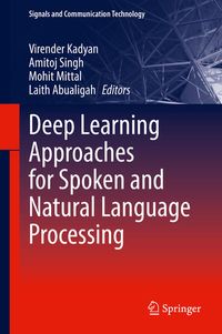 Produktbild: Deep Learning Approaches for Spoken and Natural Language Processing