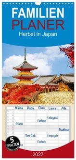 Produktbild: Familienplaner 2027 - Herbst in Japan mit 5 Spalten (Wandkalender, 21 x 45 cm) CALVENDO