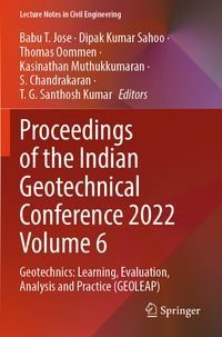 Produktbild: Proceedings of the Indian Geotechnical Conference 2022 Volume 6