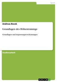 Produktbild: Grundlagen des H&ouml;hentrainings