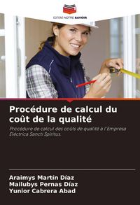 Produktbild: Proc&eacute;dure de calcul du co&ucirc;t de la qualit&eacute;