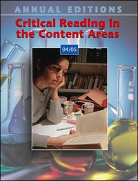 Produktbild: Annual Editions: Critical Reading in the Content Areas 04/05