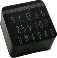 Produktbild: TRU COMPONENTS Elektrolyt-Kondensator SMD 0604 100 &micro;F 25 V 20 % (L x B x H) 6.5 x 6.5 x 4.0 mm 1 St.