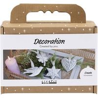 Produktbild Creativ Company Mini Kreativ Set Dekoration, Weihnachtsschmuck, Silver Metall