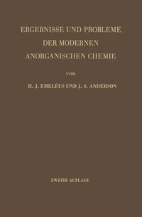 Produktbild: Ergebnisse und Probleme der Modernen Anorganischen Chemie
