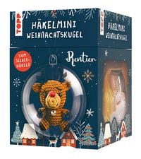 Produktbild: H&auml;kelmini-Weihnachtskugel H&auml;kelset Rentier