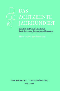 Produktbild: Das achtzehnte Jahrhundert. Zeitschrift der Deutschen Gesellschaft...