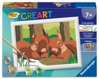Produktbild: CreArt, Malen nach Zahlen Kinder - Kuschelnde Eichh&ouml;rnchen