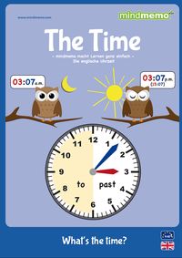 Produktbild: mindmemo Lernfolder - TIME - Englisch lernen Uhrzeit f&uuml;r Kinder