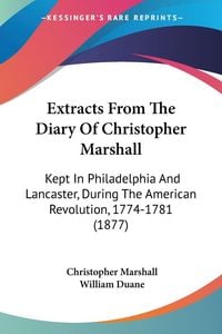 Produktbild: Extracts From The Diary Of Christopher Marshall