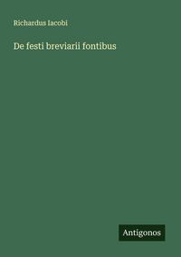 Produktbild: De festi breviarii fontibus