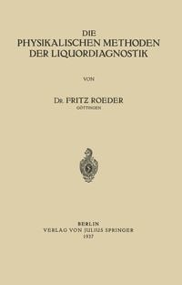 Produktbild: Die Physikalischen Methoden der Liquordiagnostik