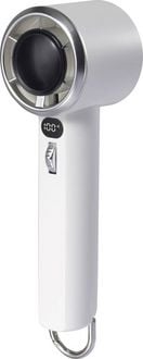 Produktbild: Handventilator 5W Wei&szlig; LED-Display, Akkubetrieb m&ouml;glich