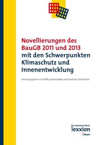 Produktbild: Novellierungen des BauGB 2011 und 2013 mit den Schwerpunkten Klimaschutz und Innenentwicklung