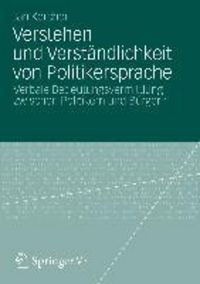 Produktbild: Verstehen und Verst&auml;ndlichkeit von Politikersprache