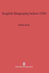 Produktbild: English Biography Before 1700