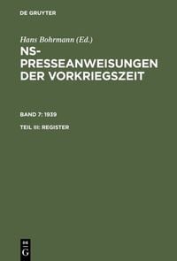 Produktbild: 1939. Register
