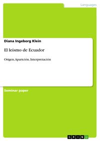 Produktbild: El le&iacute;smo de Ecuador