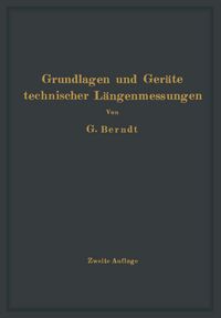 Produktbild: Grundlagen und Ger&auml;te technischer L&auml;ngenmessungen