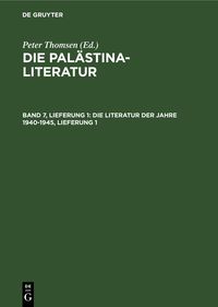 Produktbild: Die Literatur der Jahre 1940-1945, Lieferung 1