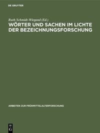 Produktbild: W&ouml;rter und Sachen im Lichte der Bezeichnungsforschung