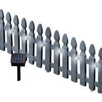 Produktbild: HTI-Living Zierzaun Nessa Solar, Gartenzaun, 4teilig, Grau