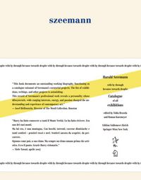 Produktbild: Harald Szeemann - with by through because towards despite