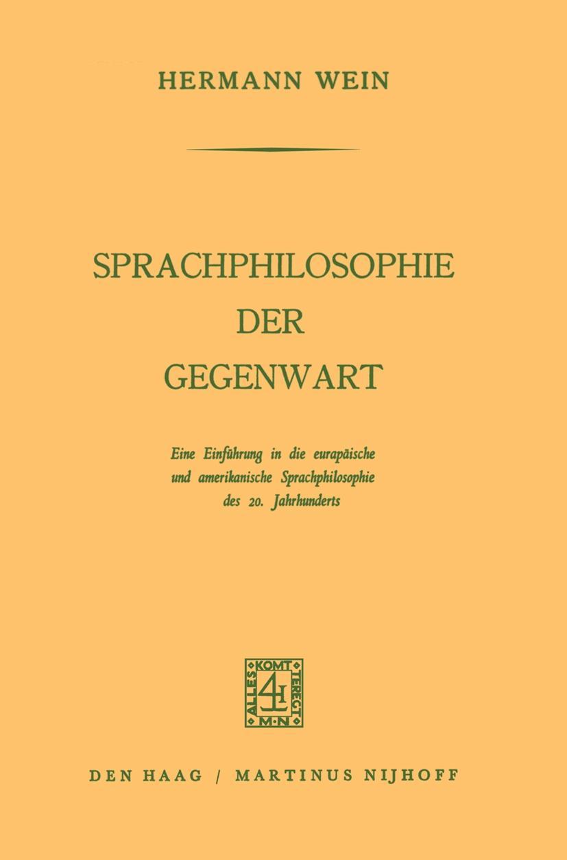 Produktbild: Sprachphilosophie der Gegenwart