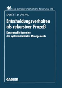 Produktbild: Entscheidungsverhalten als rekursiver Proze&szlig;
