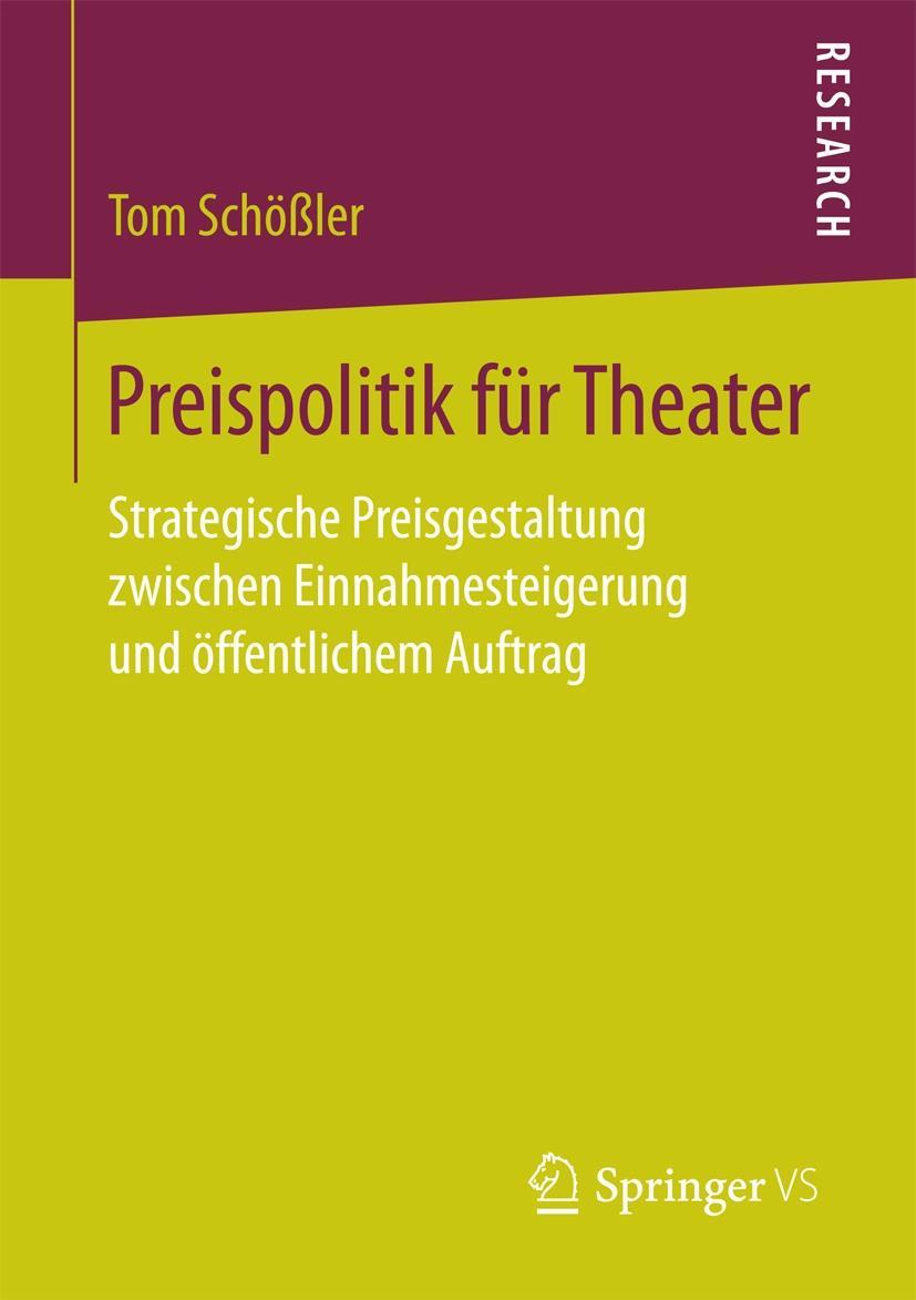 Produktbild: Preispolitik f&uuml;r Theater
