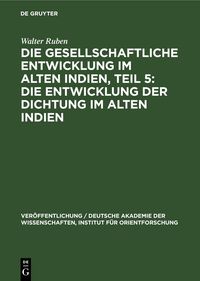 Produktbild: Die Entwicklung der Dichtung im Alten Indien