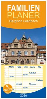 Produktbild: Familienplaner 2026 - Bergisch Gladbach mit 5 Spalten (Wandkalender, 21 x 45 cm) CALVENDO