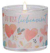 Produktbild: Glaswindlicht zum Geburtstag - Du bist liebenswert